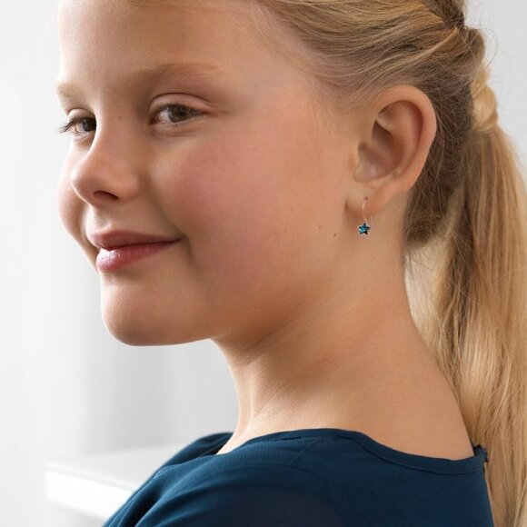 Nickel Free Medical Plastic Star Pendant Earrings Best Choice For Sensitive Ears - Picture 3 of 3